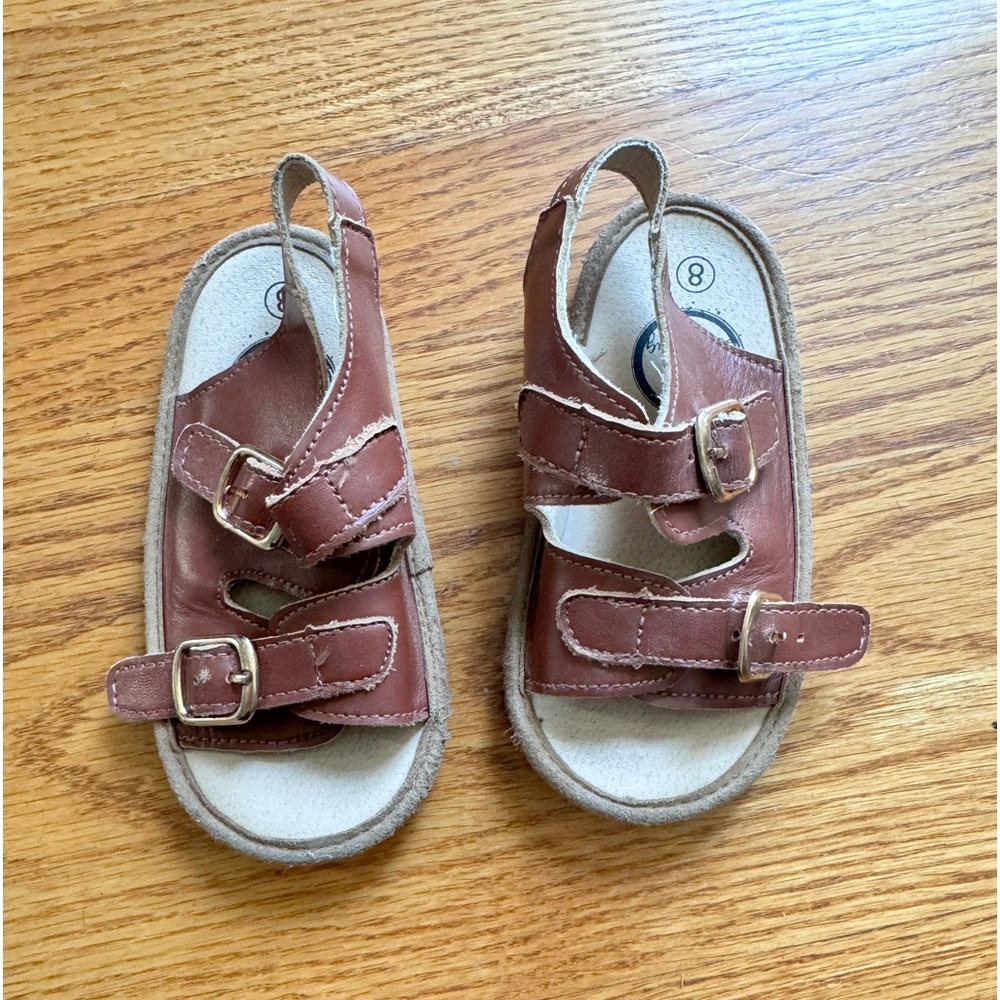 Little Love bug Brown Charley Sandals size 8